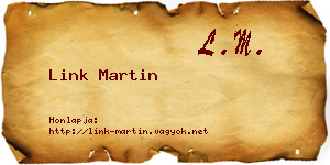 Link Martin névjegykártya